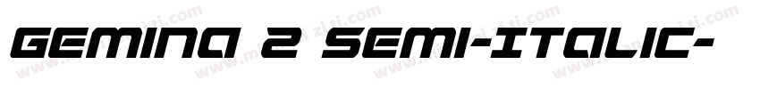 Gemina 2 Semi-Italic字体转换